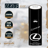 اسپری بدن مردانه رودیر مدل LEXUS BLACK حجم 200 میلی لیتر