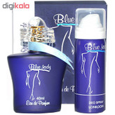 ادو پرفیوم زنانه لنکوم مدل Blue Lady حجم 40 میلی لیتر به همراه اسپری مدل Blue Lady حجم 50 میلی لیتر
