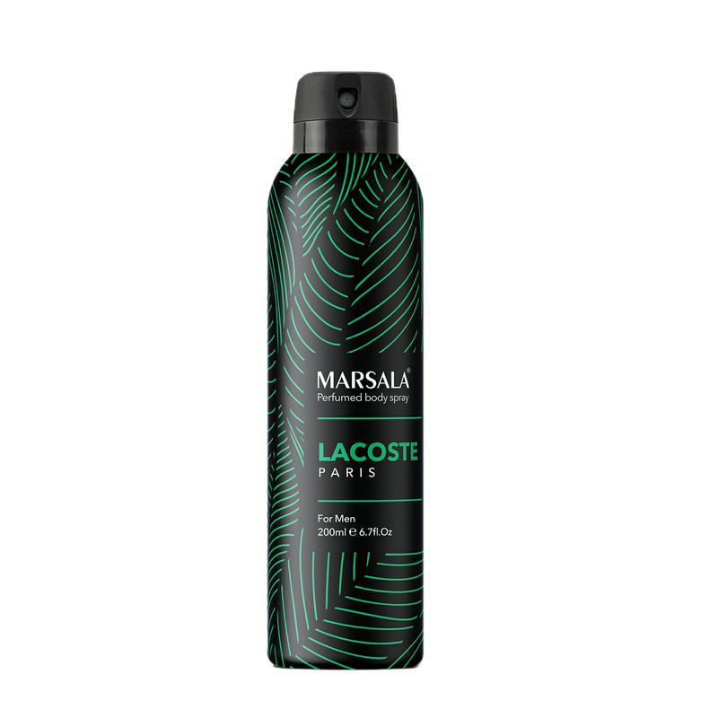 اسپری بدن مردانه مارسالا مدل LACOSTE حجم 200 میلی لیتر