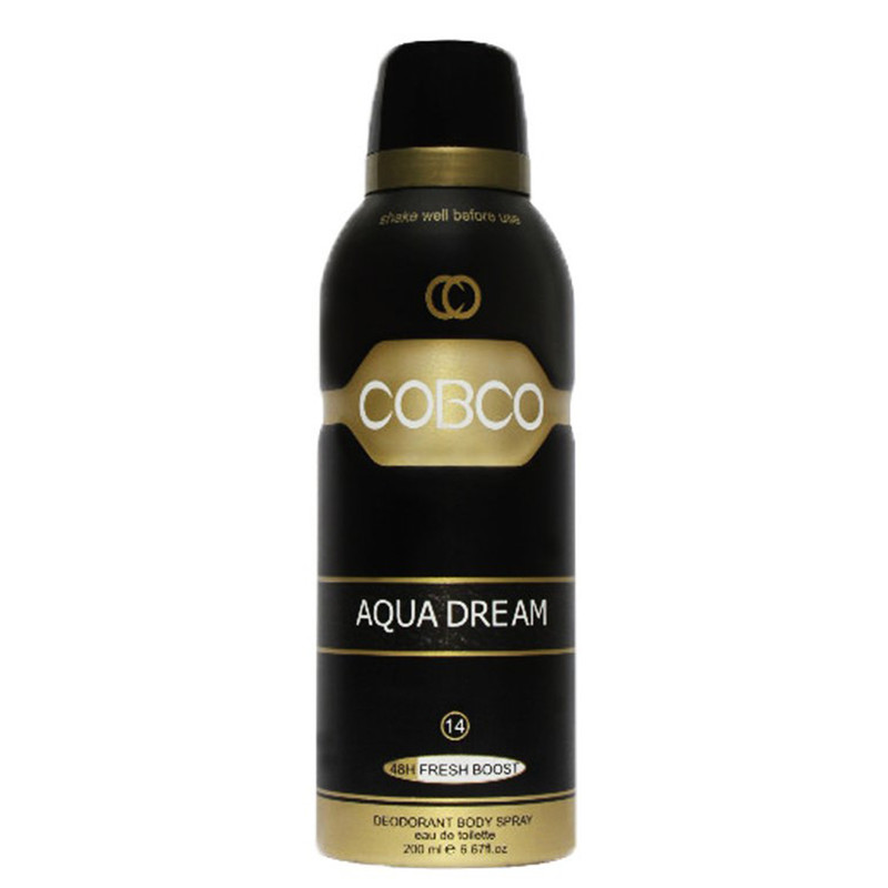 اسپری خوشبو کننده بدن مردانه کوبکو مدل AQUA DREAM حجم 200 میلی لیتر