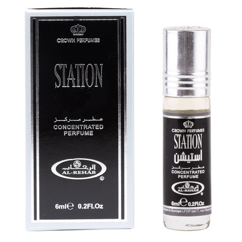 عطر جیبی مردانه رحاب مدل STATION حجم 6 میلیلیتر